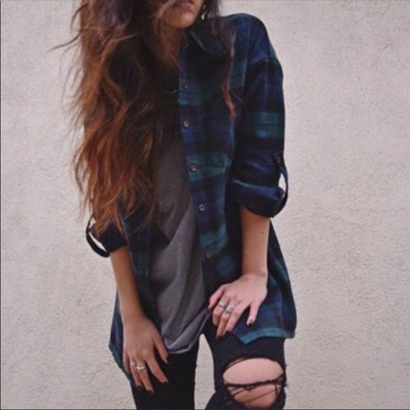 Vintage Upcycled Redone Oversized Flannel Shirt - Picture 7 of 7